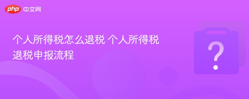个人所得税怎么退税 个人所得税退税申报流程