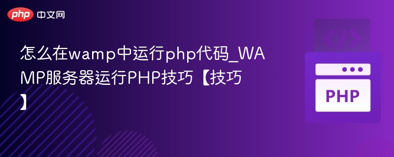 怎么在wamp中运行php代码_WAMP服务器运行PHP技巧【技巧】