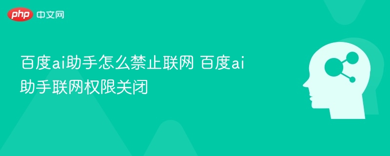 百度ai助手怎么禁止联网 百度ai助手联网权限关闭