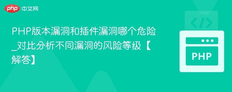 PHP版本漏洞和插件漏洞哪个危险_对比分析不同漏洞的风险等级【解答】