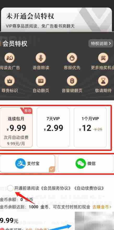 阅友小说VIP开通指南