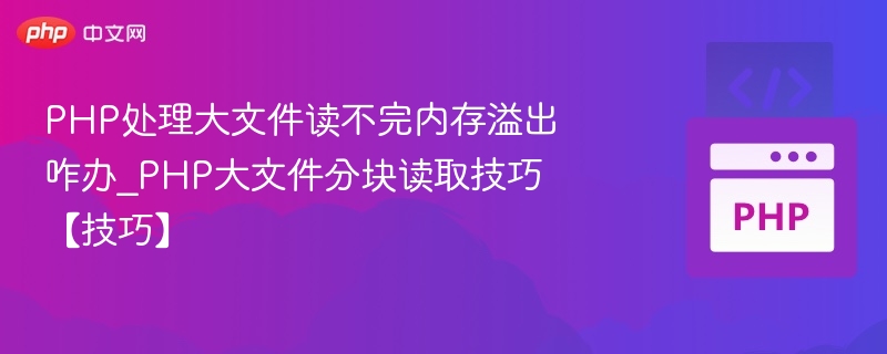 PHP处理大文件读不完内存溢出咋办_PHP大文件分块读取技巧【技巧】