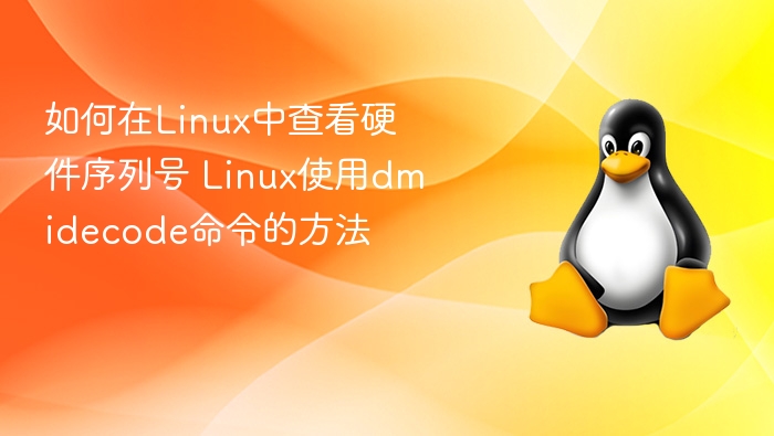 如何在Linux中查看硬件序列号 Linux使用dmidecode命令的方法