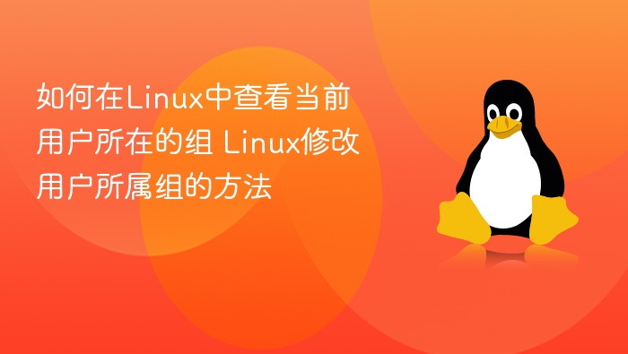 如何在Linux中查看当前用户所在的组 Linux修改用户所属组的方法