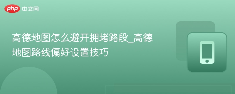 高德地图怎么避开拥堵路段_高德地图路线偏好设置技巧