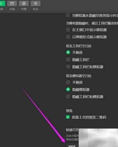 微信开发者工具文件类型设置