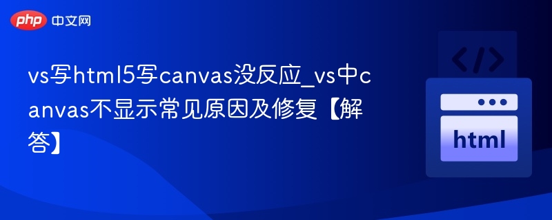vs写html5写canvas没反应_vs中canvas不显示常见原因及修复【解答】