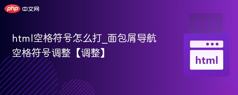 html空格符号怎么打_面包屑导航空格符号调整【调整】