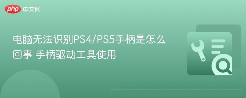 电脑无法识别PS4/PS5手柄是怎么回事 手柄驱动工具使用
