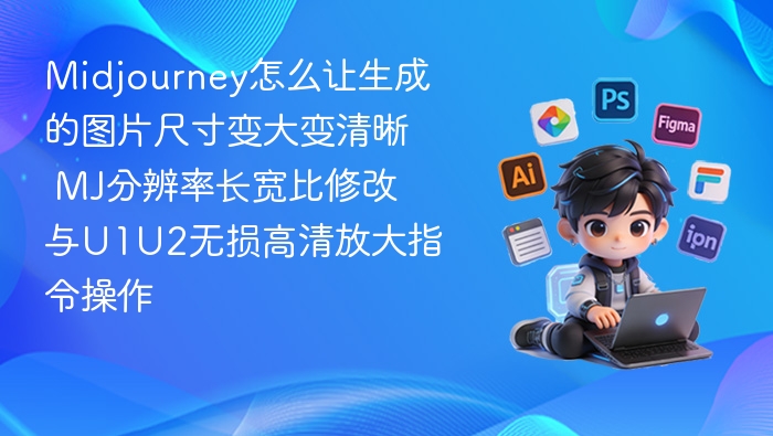 Midjourney怎么让生成的图片尺寸变大变清晰 MJ分辨率长宽比修改与U1U2无损高清放大指令操作