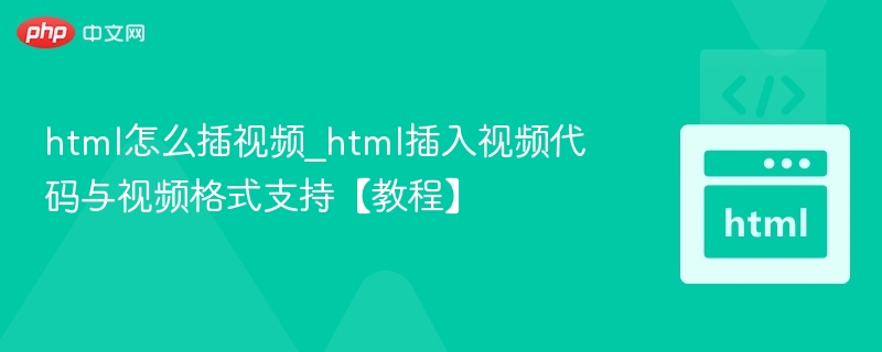 html怎么插视频_html插入视频代码与视频格式支持【教程】
