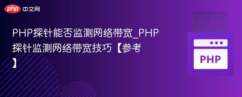 PHP探针能否监测网络带宽_PHP探针监测网络带宽技巧【参考】