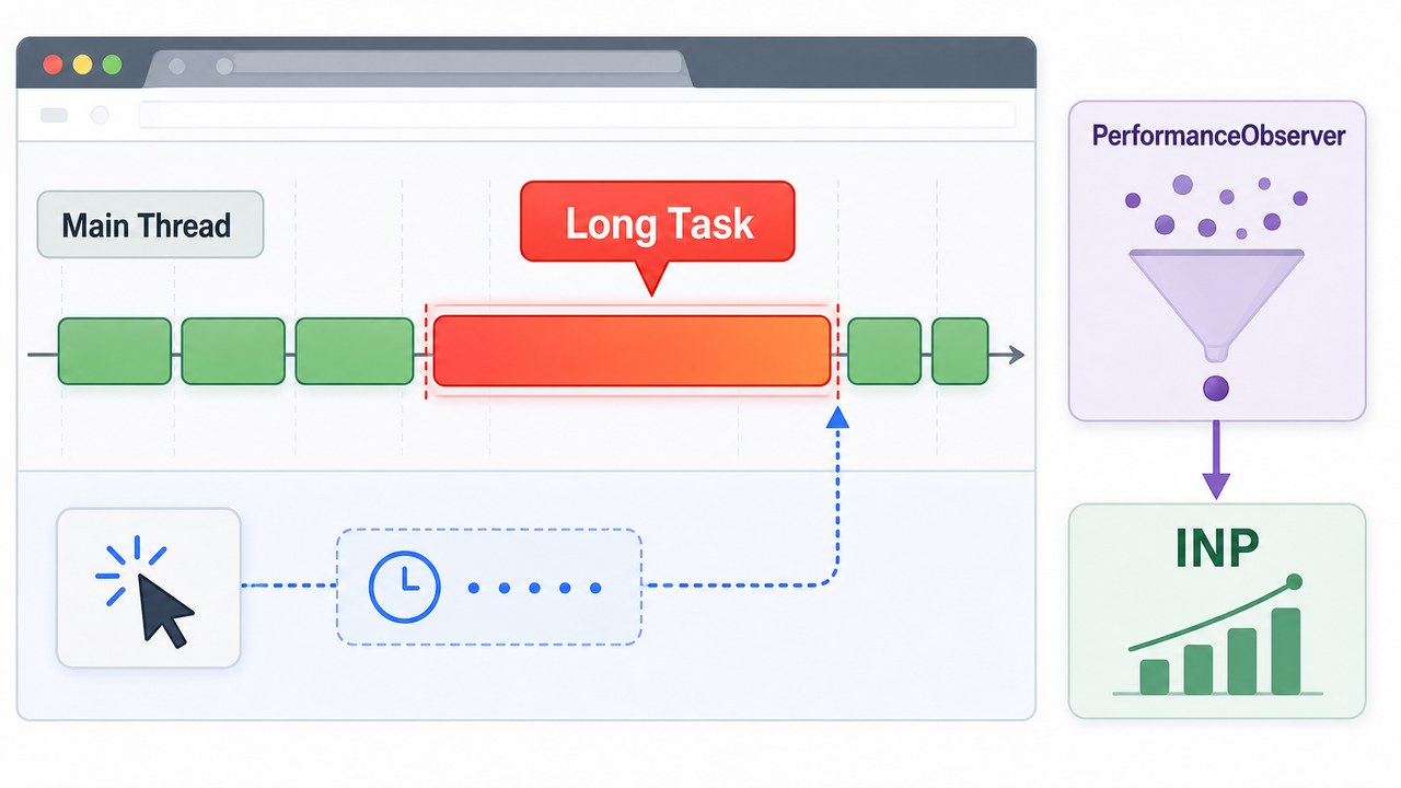 PerformanceObserver 捕获主线程 Long Task 并关联 INP 指标