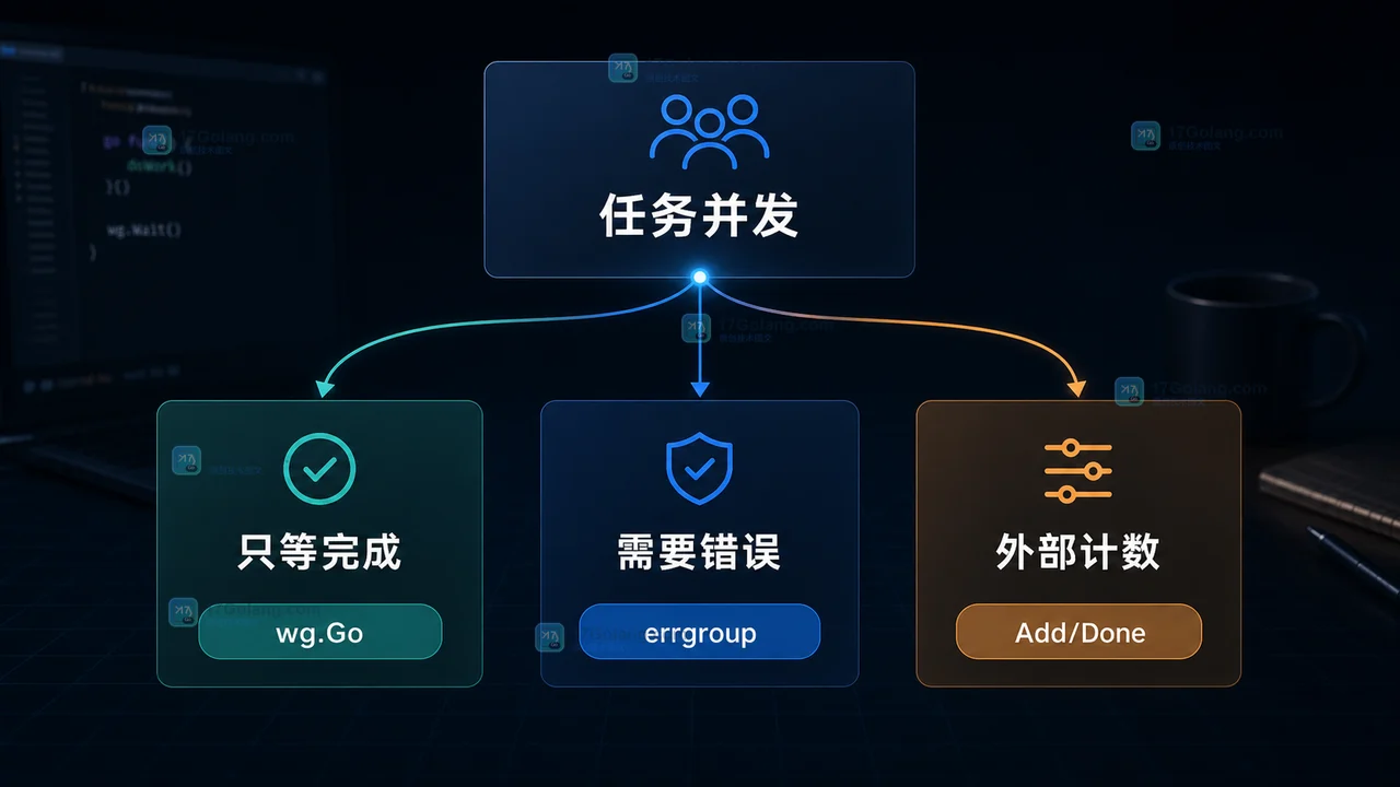 Go 并发中选择 WaitGroup.Go、errgroup 和手动 Add Done 的判断分支