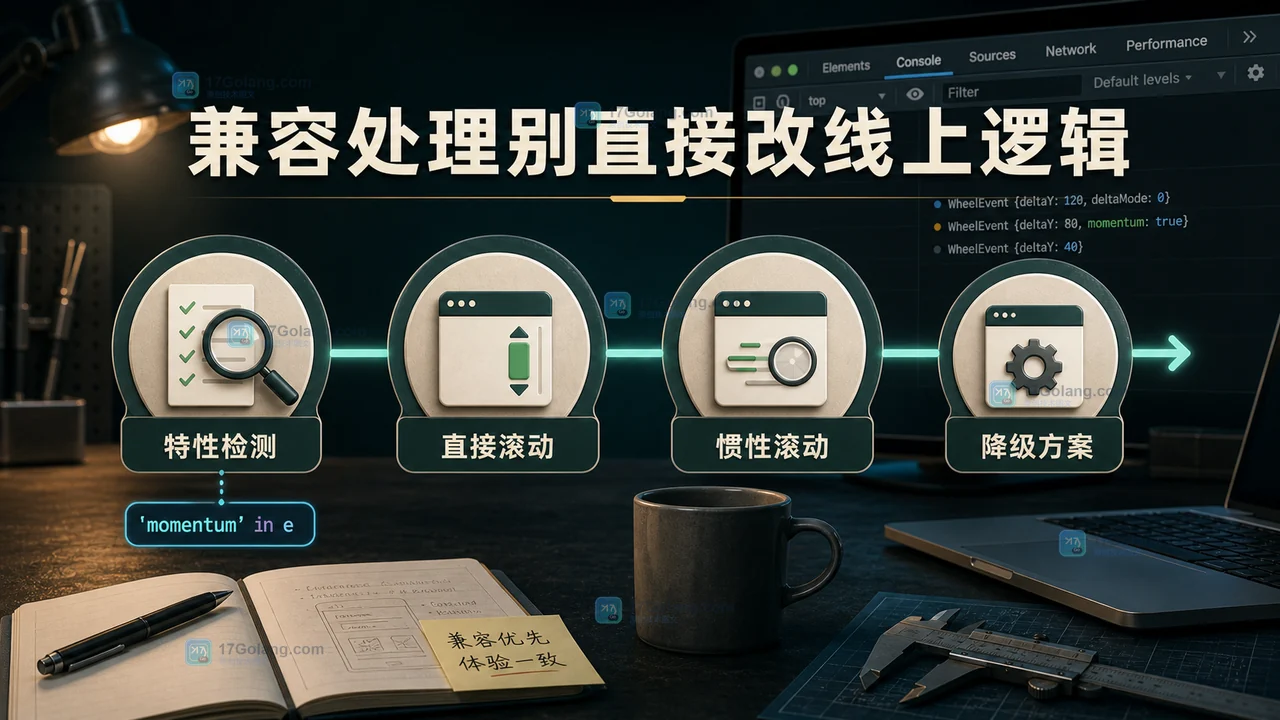 WheelEvent momentum 特性检测后区分直接滚动、惯性滚动和降级方案