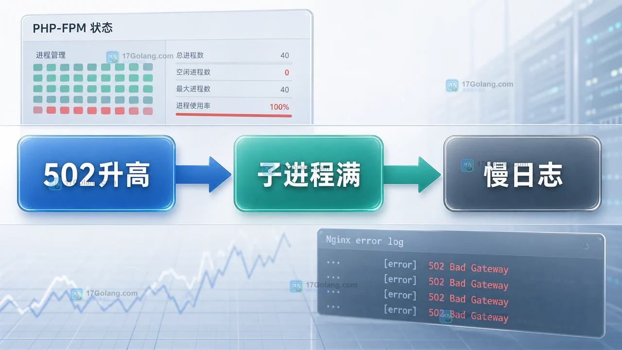 PHP-FPM 子进程打满导致 502 怎么排查：从 Nginx 错误日志到 pm.max_children 调整