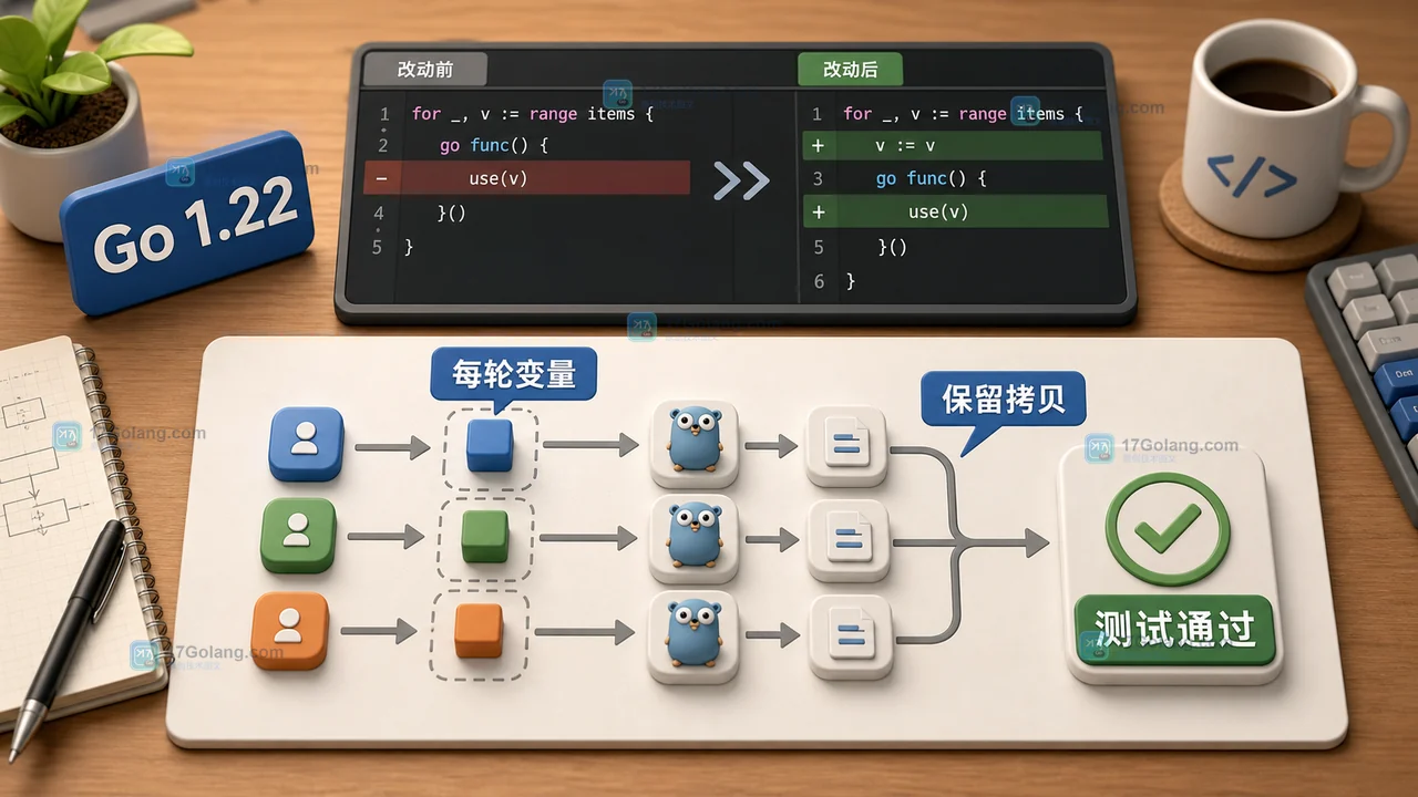 Go 1.22 循环变量升级：闭包、goroutine 和测试回归怎么处理