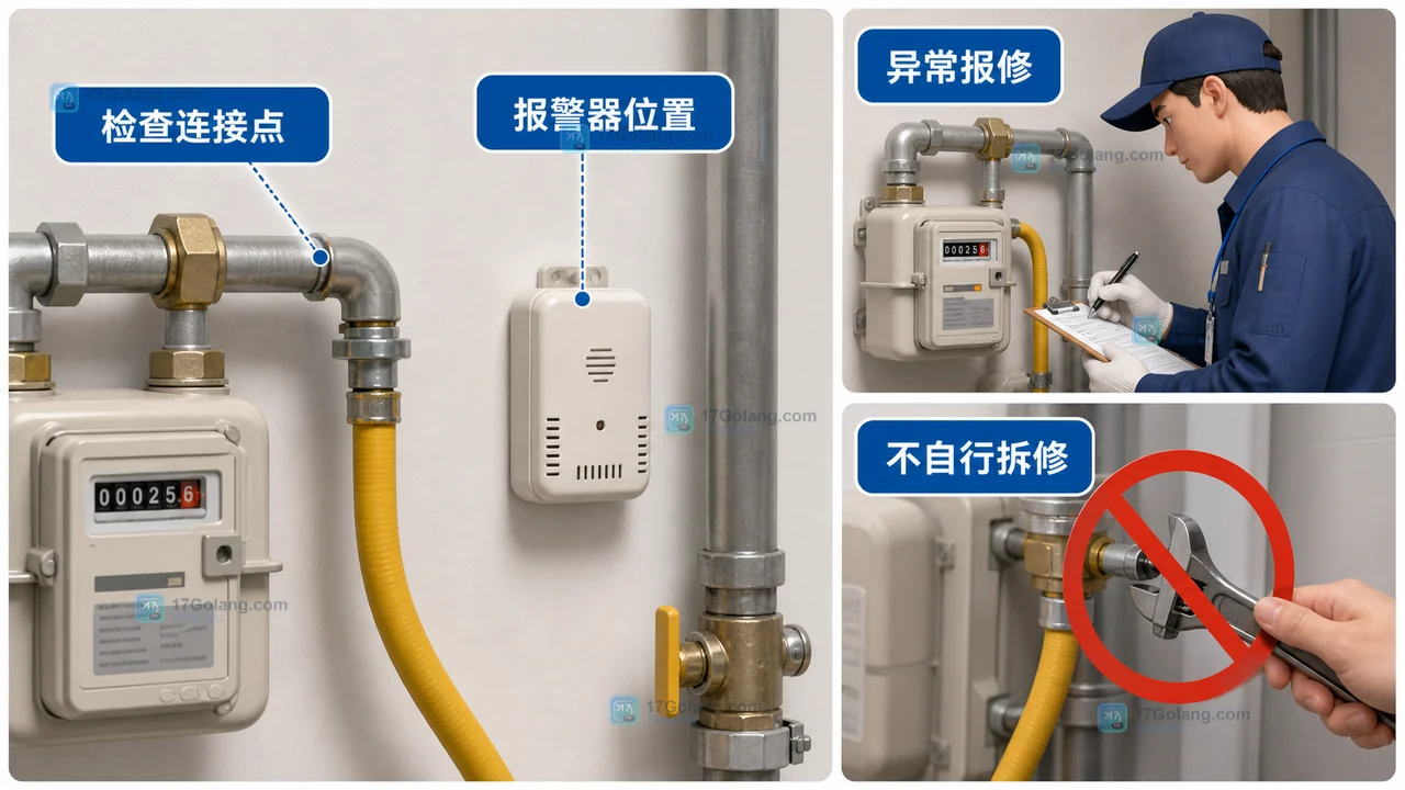 燃气报警器响了怎么办？先别开灯，按这个顺序处理