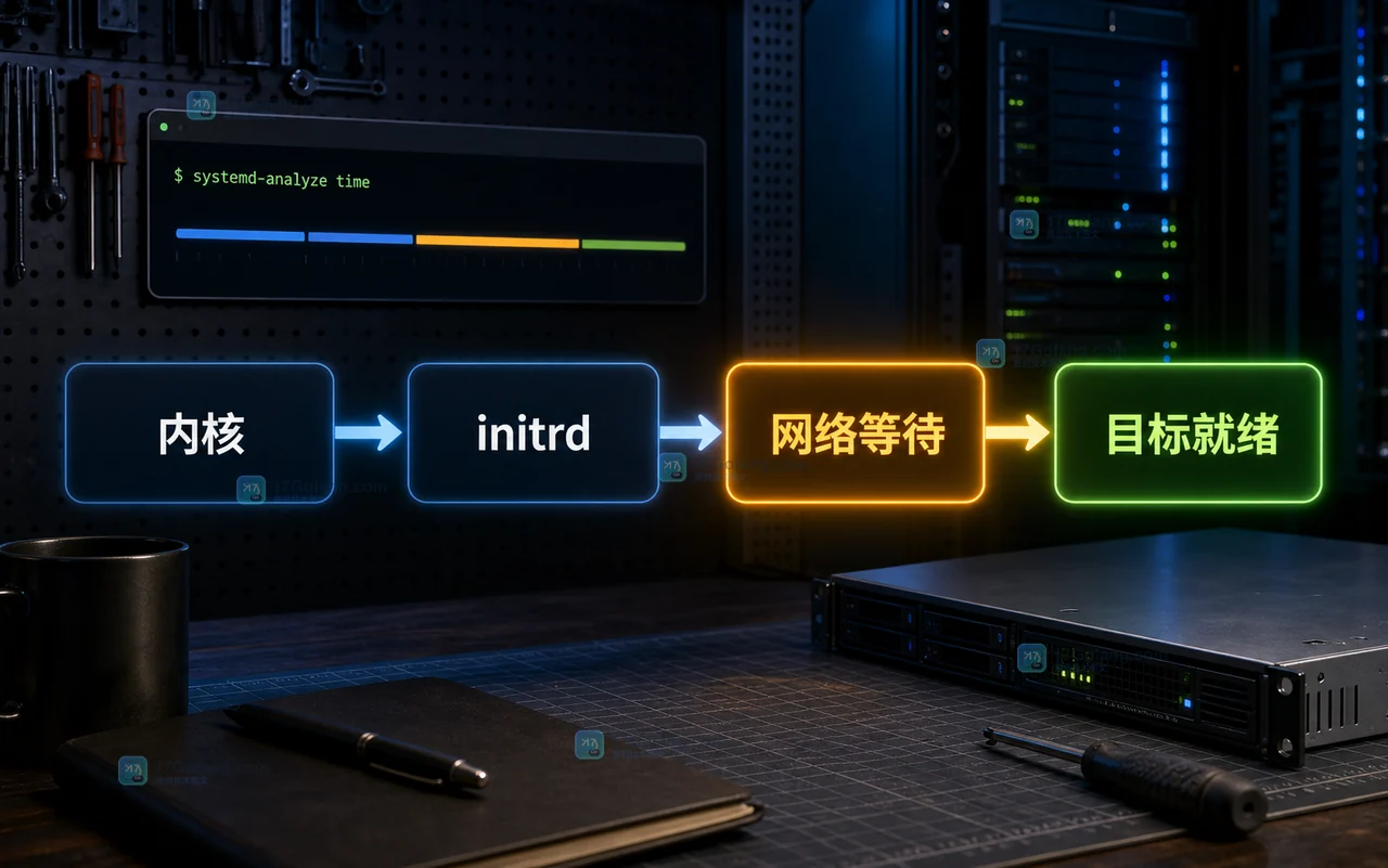 Linux 启动从内核、initrd、用户空间到网络等待和多用户目标的调用链追踪图