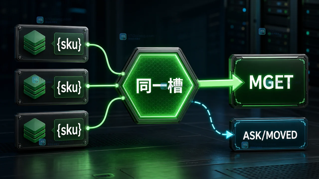 使用 sku Hash Tag 将商品价格库存归入同一 Redis 槽位，并检查 ASK 与 MOVED 的流程图