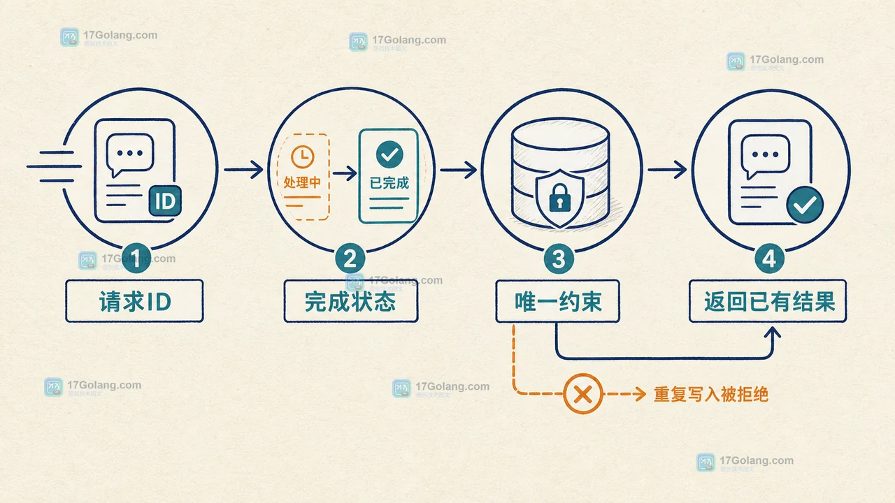 大模型流式 JSON 怎么稳定落库：增量缓冲、完成事件与幂等写入