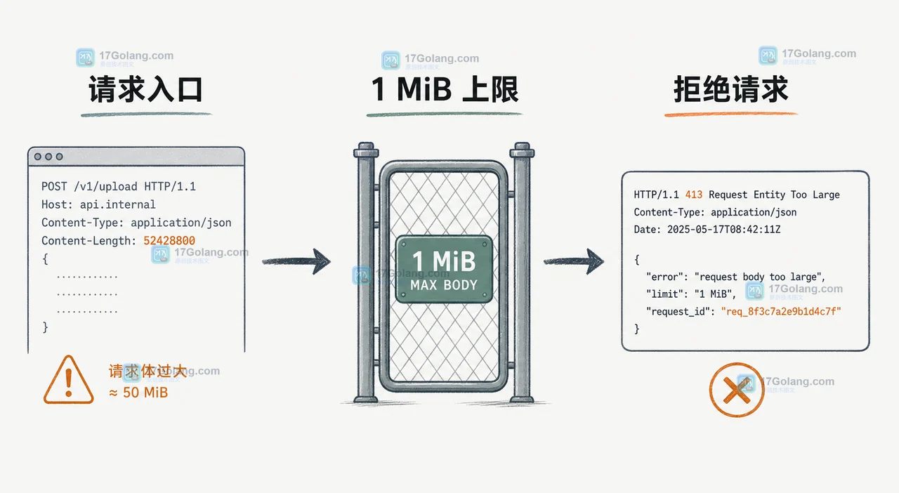 Go HTTP 服务怎么限制请求体：MaxBytesReader、超时与错误日志边界