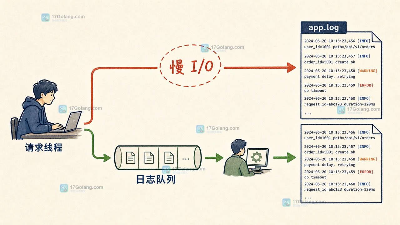 Python 高并发日志怎么避免拖慢请求：QueueHandler、QueueListener 与退出边界