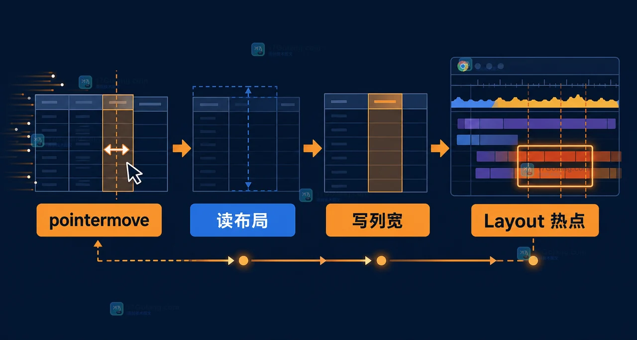 前端表格列拖拽为什么会抖动：用 Pointer Events 与 requestAnimationFrame 合并布局写入
