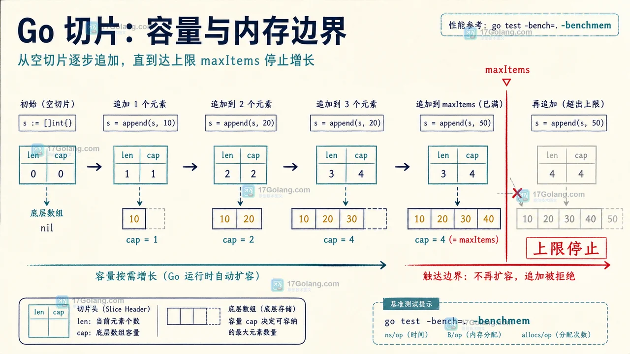 Go slices.Collect 怎么收集迭代器：惰性序列到切片的内存边界
