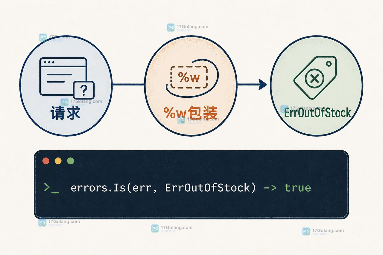 Go errors.Is 为什么匹配不到：%w 包装、errors.Join 与自定义错误判定
