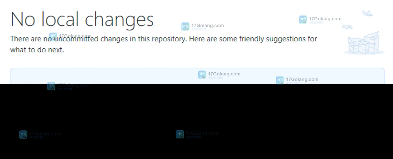 GitHub Desktop 无本地改动页面中的 Preview Pull Request 入口