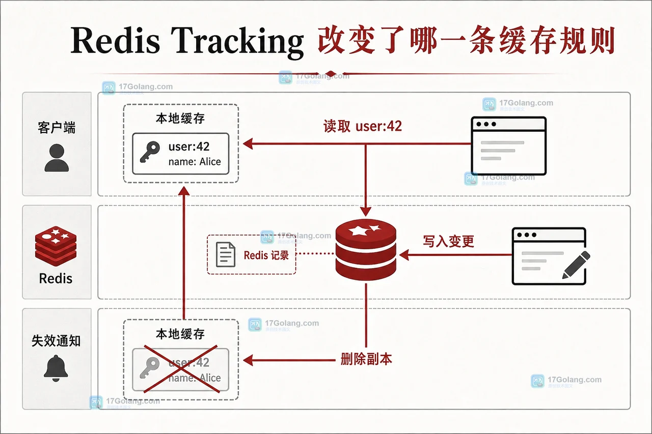 Redis 客户端缓存从读取 key 到收到失效通知并删除本地副本的路径