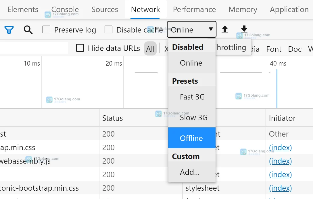 Chrome DevTools 怎么模拟慢网和离线：Network 节流、Disable cache 与结果核对