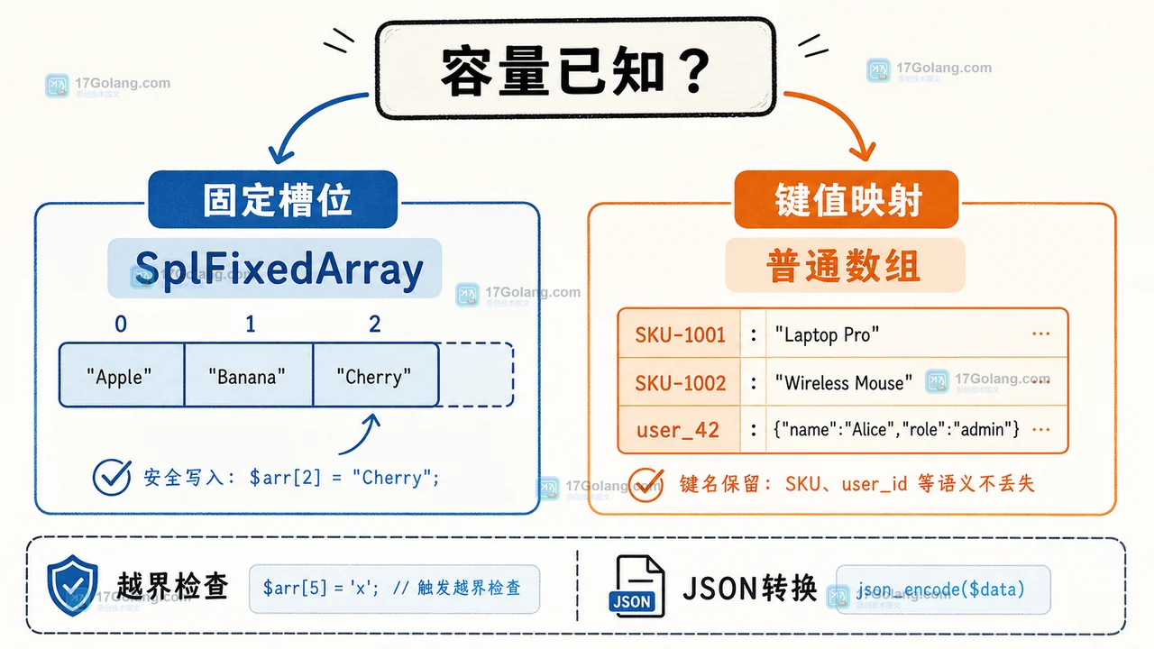PHP SplFixedArray 通过容量已知和索引有意义两个条件进入固定数组方案