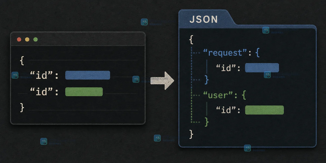 Go slog.WithGroup 把 request 与 user 的同名 id 放入不同 JSON 层级