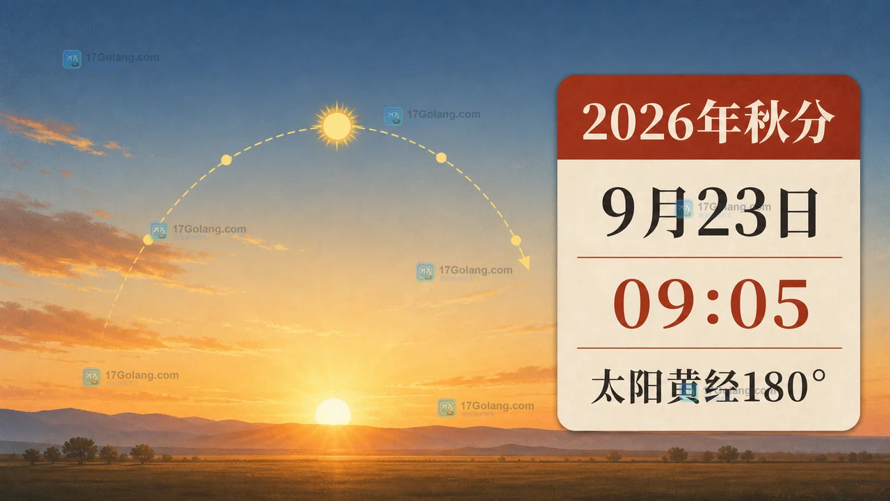 2026年秋分9月23日09时05分交节时间与太阳黄经180度说明