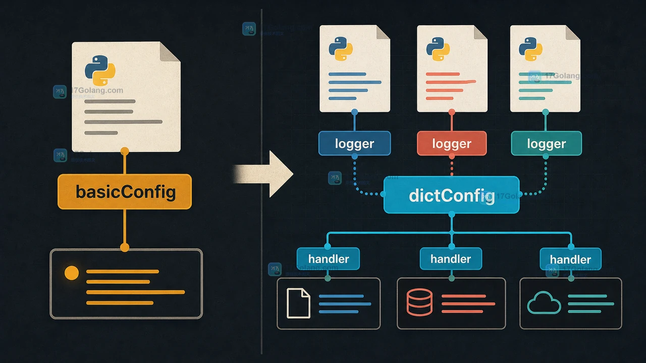 Python basicConfig 与 dictConfig 从单脚本到多模块日志的配置边界