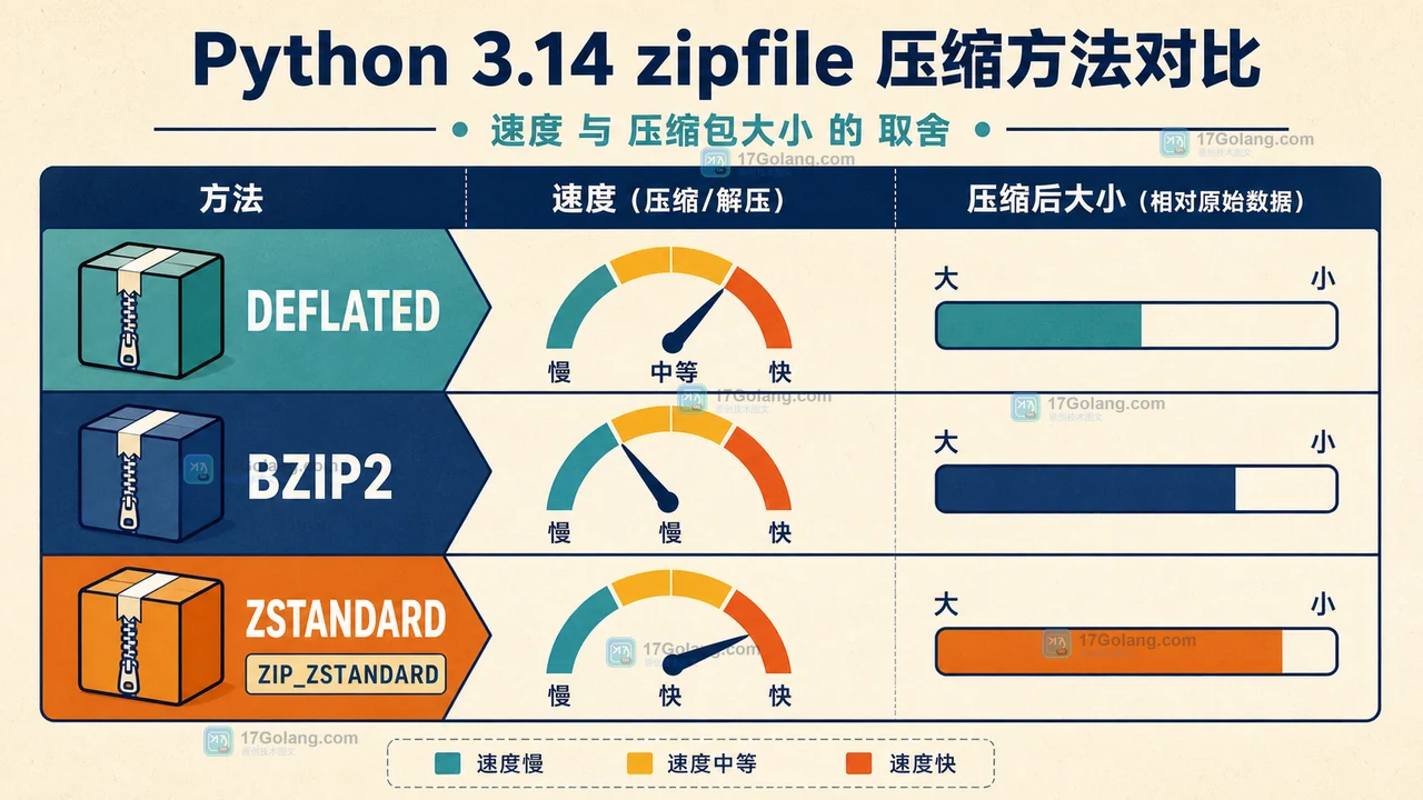 Python zipfile 三种压缩方式在构建包上的体积与速度取舍