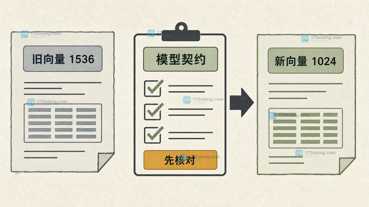 Embedding 模型迁移前的模型维度距离度量契约核对