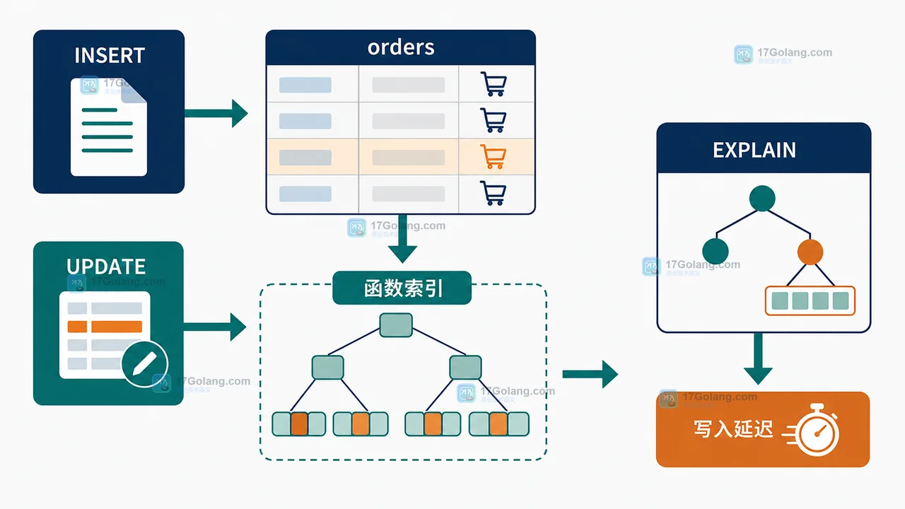 MySQL 函数索引带来写入维护成本并通过查询计划和延迟指标验收