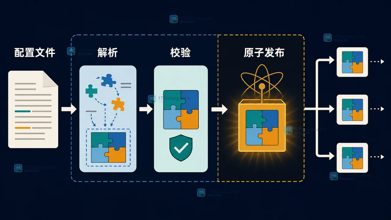 Go atomic.Value 配置热加载流程:解析、校验后原子发布完整配置快照