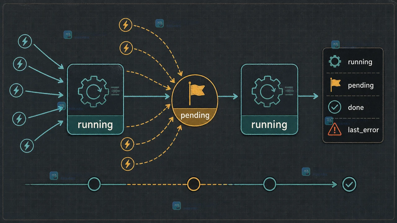 Go 单次触发任务的 running、pending、完成与错误状态关系