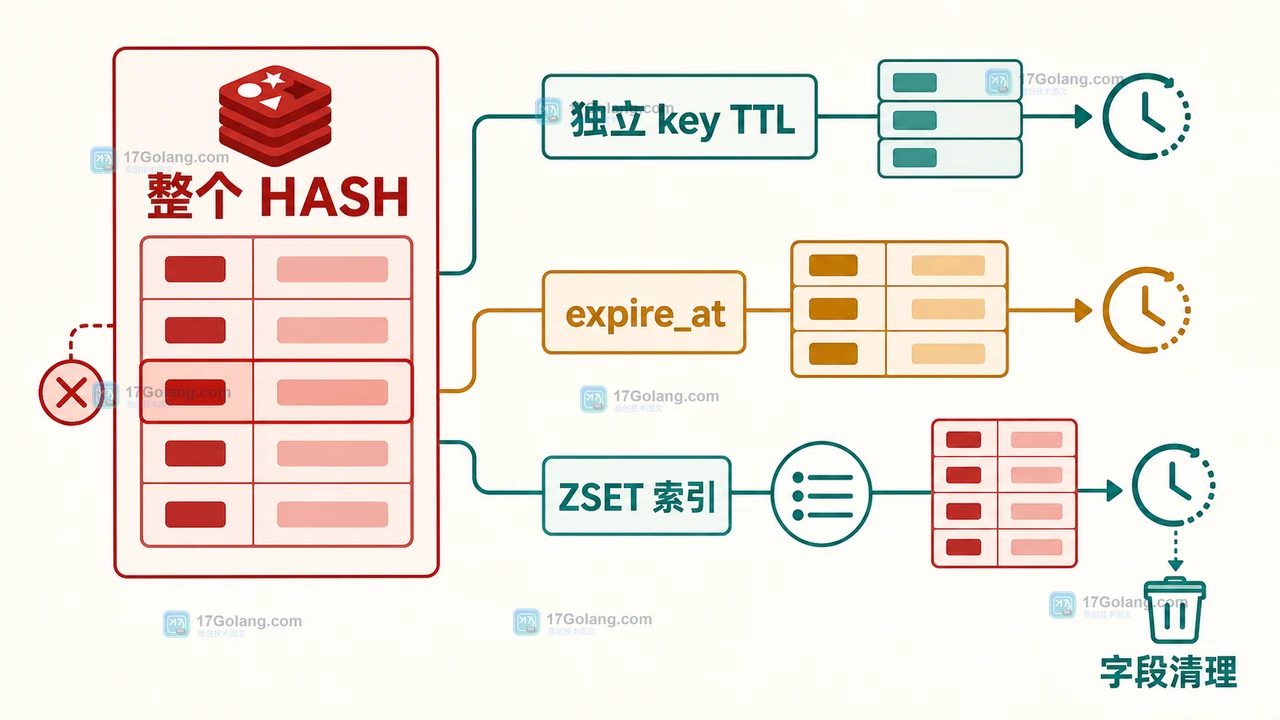 Redis HASH 整体过期与字段独立到期的三种建模对比