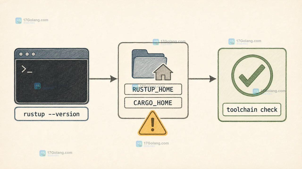 Rustup XDG 路径试验基线：命令入口、工具链目录和环境变量沿检查链路汇总
