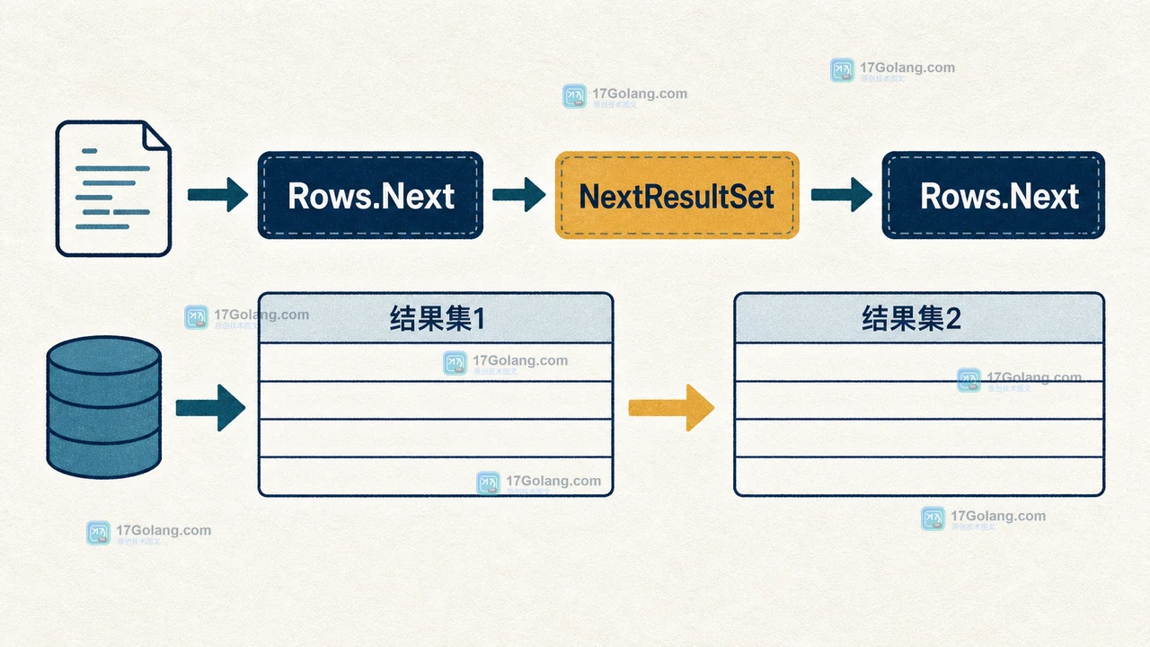 Go database/sql Rows.NextResultSet 怎么处理多结果集：扫描顺序、关闭时机与驱动差异