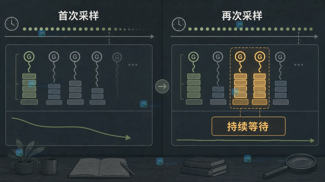 Go goroutineleak 采样核对展示普通画像与实验画像的前后对照