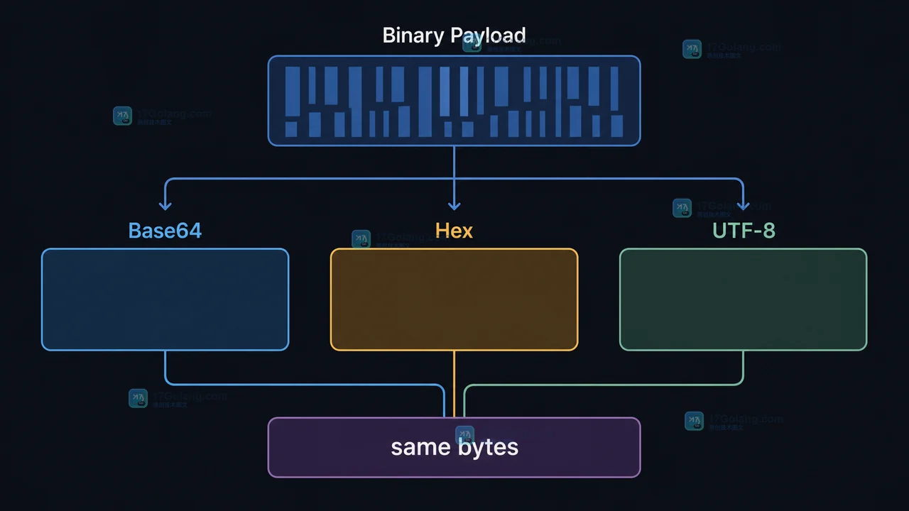 Chrome DevTools Payload 面板对二进制请求体进行 Base64 Hex UTF-8 核对