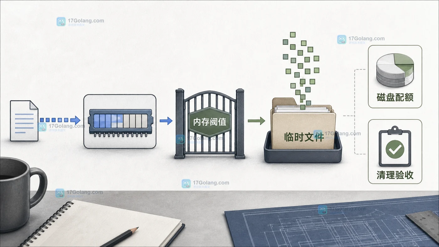 Java Multipart 上传从内存阈值进入临时文件的两条处理路径