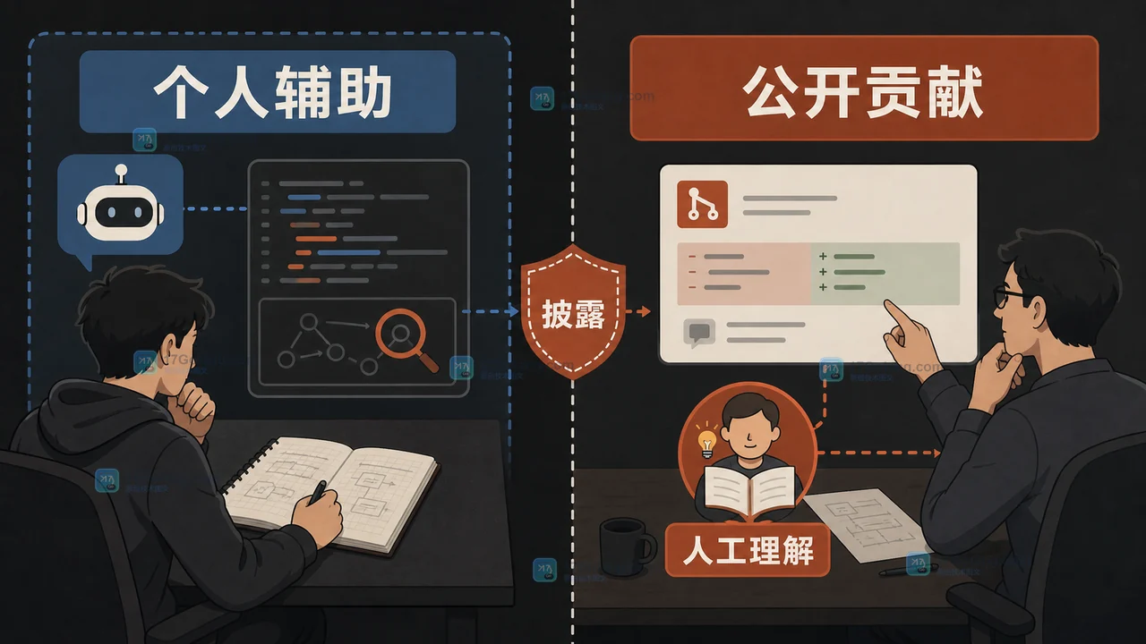 Rust LLM 政策下个人分析与公开贡献之间的工程证据边界