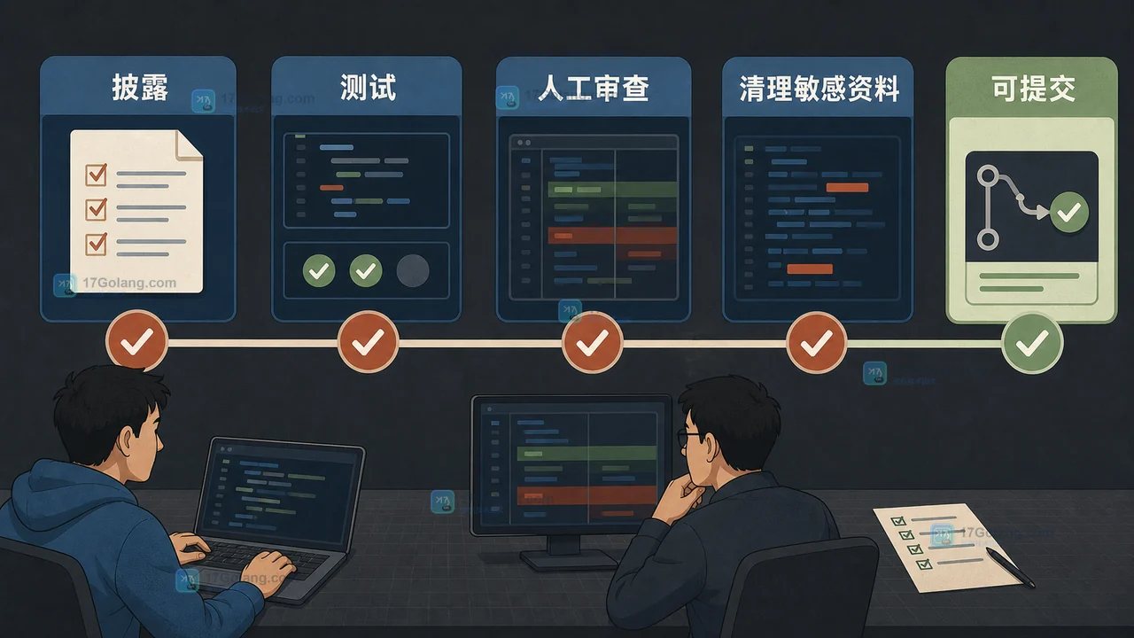Rust 贡献提交前的披露、测试、人工审查与敏感信息清理检查链